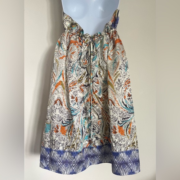Sundance Silk Blend Printed Open Back Neck Tie Halter Giovanna Dress Size Large - Picture 5 of 7